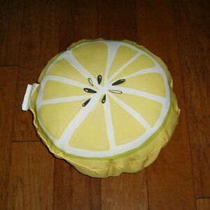 Yellow Lemon Slice Decorative Pillow
